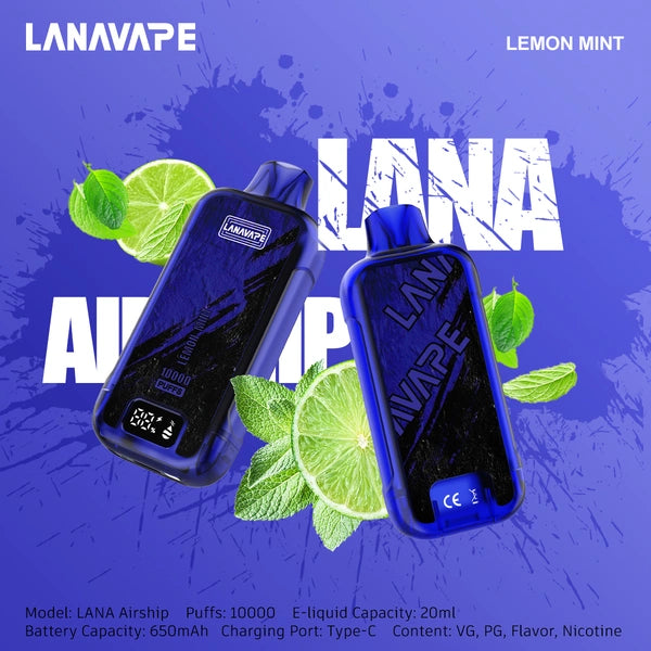 LANA AIRSHIP 10000 PUFFS VAPE - LEMON MINT 2