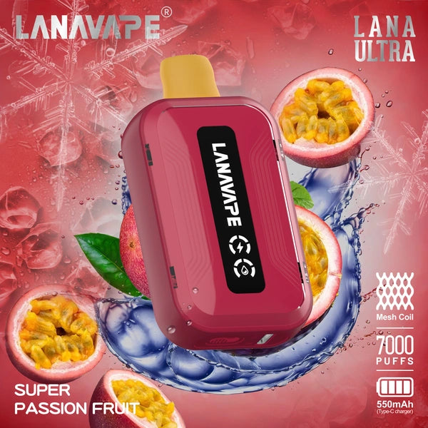 LANA ULTRA 7000 PUFFS VAPE - SUPER PASSION FRUIT 2