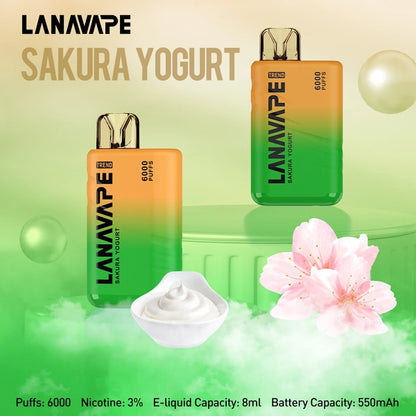 LANA TREND 6000 PUFFS VAPE - SAKURA YOGURT 2