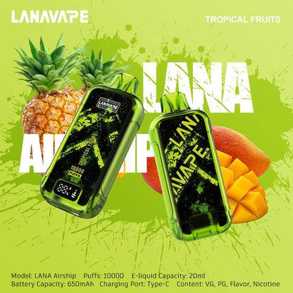 LANA AIRSHIP 10000 PUFFS VAPE - TROPICAL FRUITS 2