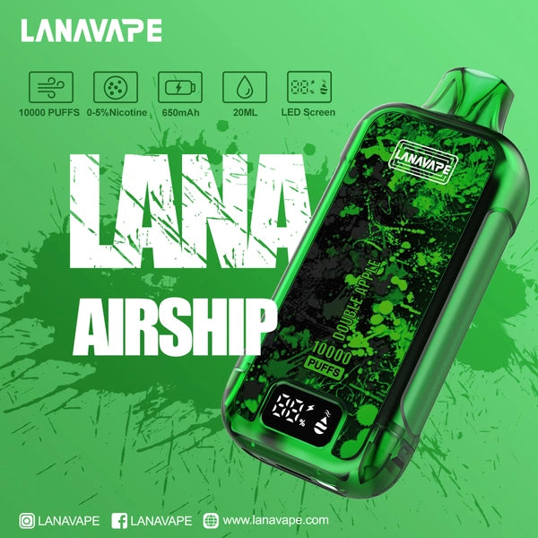 LANA AIRSHIP 10000 PUFFS VAPE - DOUBLE APPLE 3