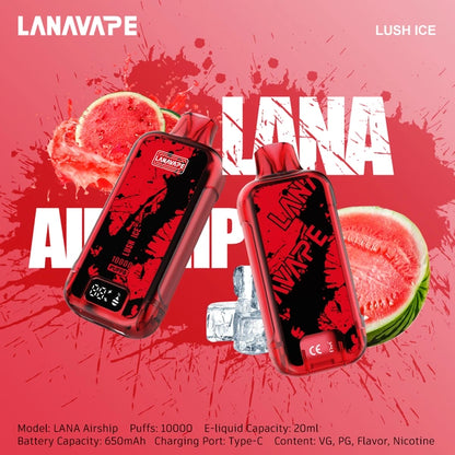 LANA AIRSHIP 10000 PUFFS VAPE - LUSH ICE 2