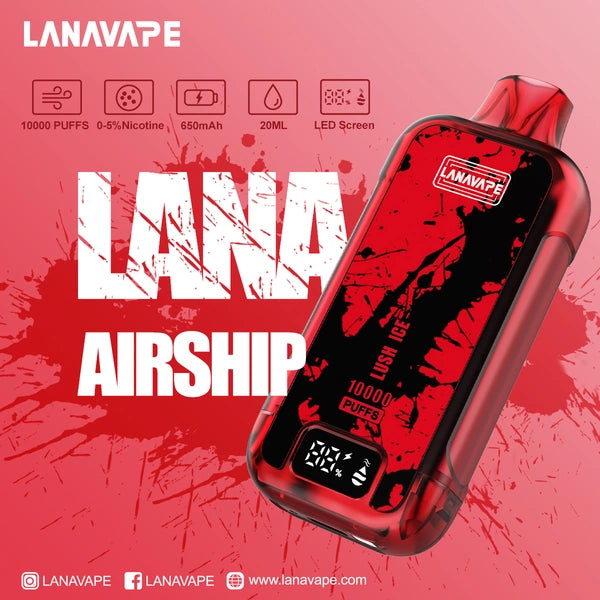 LANA AIRSHIP 10000 PUFFS VAPE - LUSH ICE 3