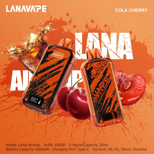 LANA AIRSHIP 10000 PUFFS VAPE - COLA CHERRY 2