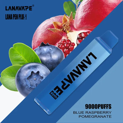 LANA PEN PLUS 9000 PUFFS VAPE - BLUE RASPBERRY POMEGRANATE 2