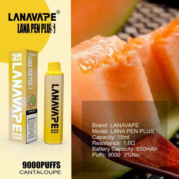 LANA PEN PLUS 9000 PUFFS VAPE - CANTALOUPE 2