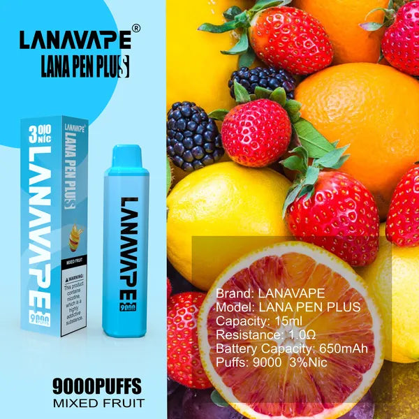 LANA PEN PLUS 9000 PUFFS VAPE - MIXED FRUIT 2