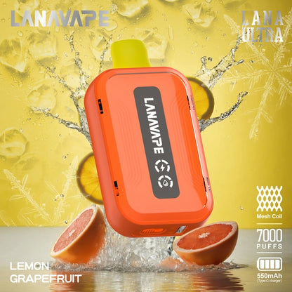 LANA ULTRA 7000 PUFFS VAPE - LEMON GRAPEFRUIT 2