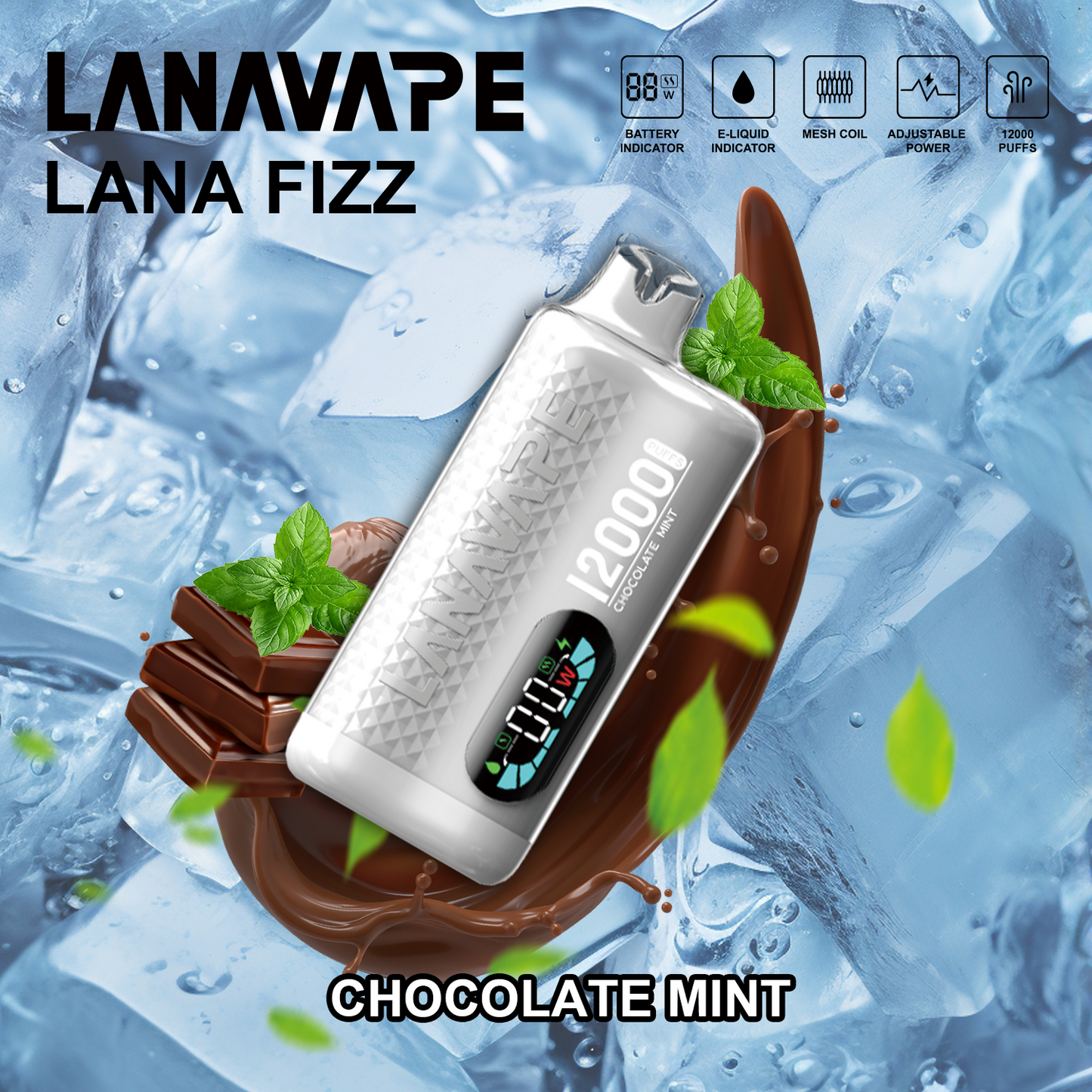 LANA FIZZ 12000 PUFFS - CHOCOLATE MINT