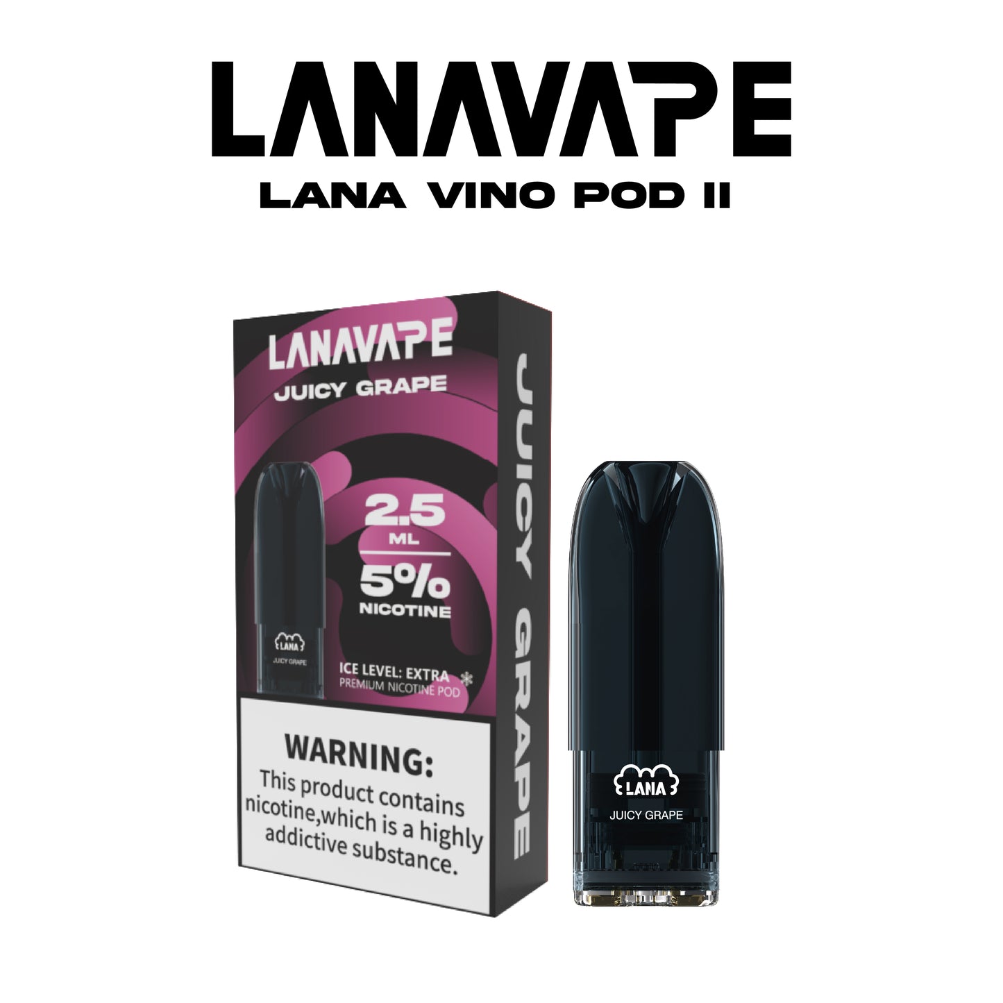 LANA VINO POD (SINGLE PACK) - JUICY GRAPE