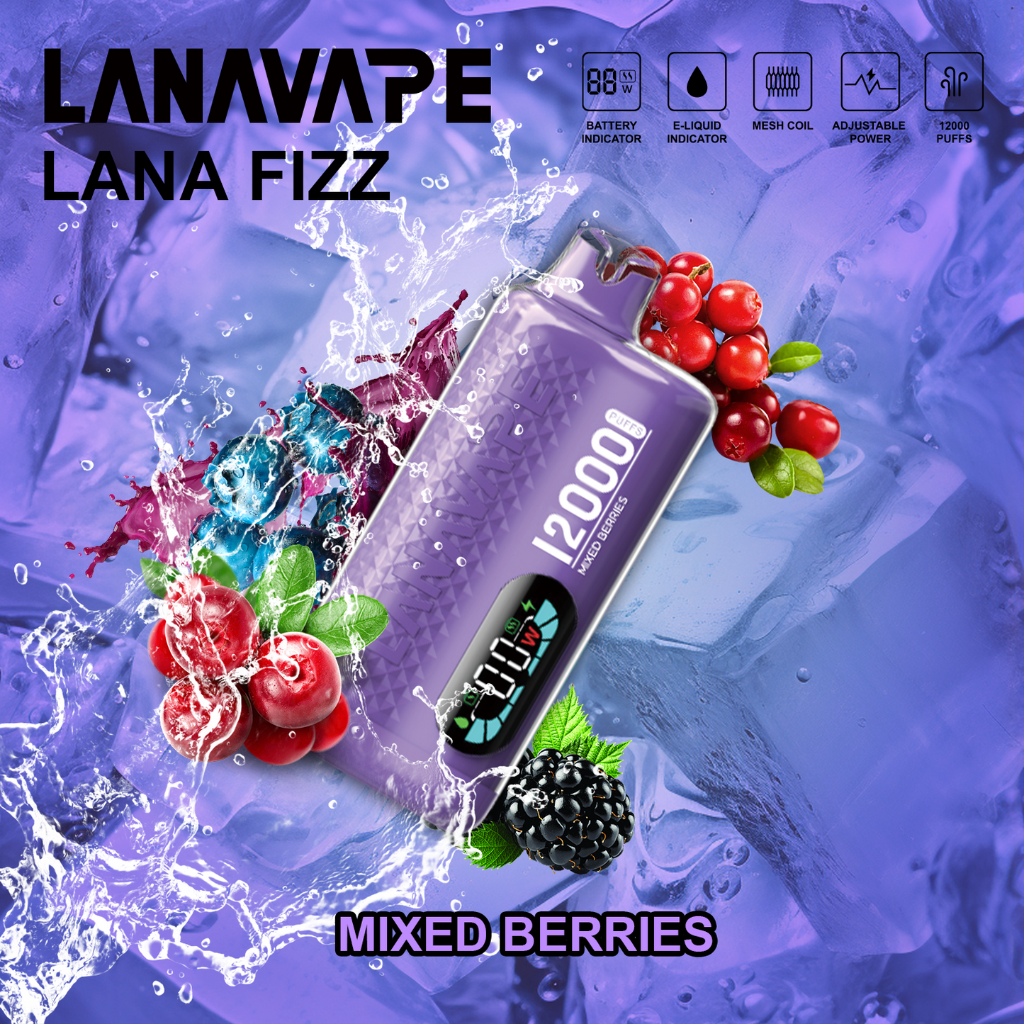 LANA FIZZ 12000 PUFFS - MIXED BERRIES