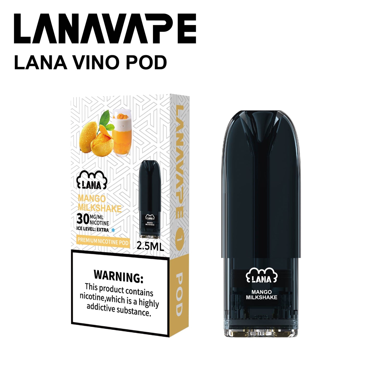 LANA VINO POD (SINGLE PACK) - MANGO MILKSHAKE 2